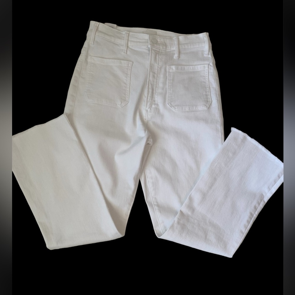 Mother Hustler Patch Pocket Ankle Fray Jeans